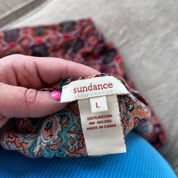 Sundance | Terra Maxi Dress Orange Medallion Size L - Picture 4 of 7